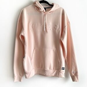 Nike FC 1994 Pale Pink Puffy Letters Football Club Hoodie Sweatshirt Size Medium